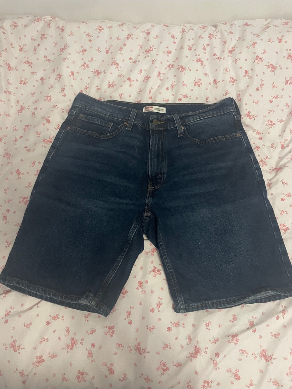 Levi's Dark Blue Denim Shorts - Classic Five-Pocket Cut